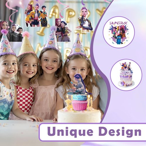 121Pcs Party decorations, with banner, paper balloons, cake toppers, decor balloons and backdrops, suitable for decorating birthday and party for boys and