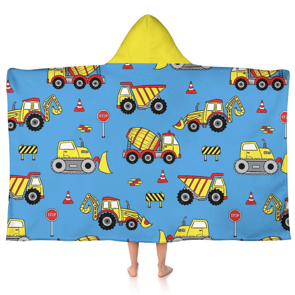 sdhinlwo Thickened Hooded Towels for Kids Suitable Girls Boys Kids Bath Towels, 30"x50" Super Absorbent, Truck Cute Cartoon Toddler Towels Multi-Purpose for Beach, Pool and Bathroom