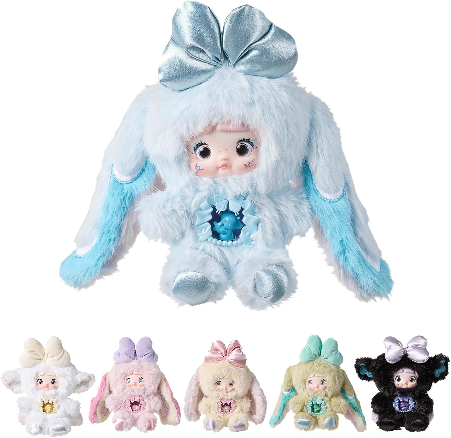 POP JOY Nommi Plush Blind Box - Adorable Mystery Stuffed Toys with 3 Expressions for Kids 3+