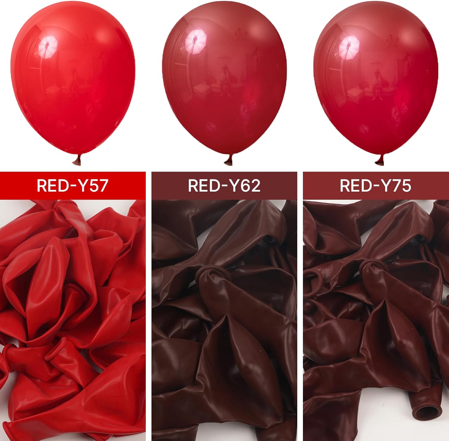PartyWoo Maroon Balloon Arch Kit - 127 Pcs in Various Sizes for Graduation, Valentine's Day & Weddings