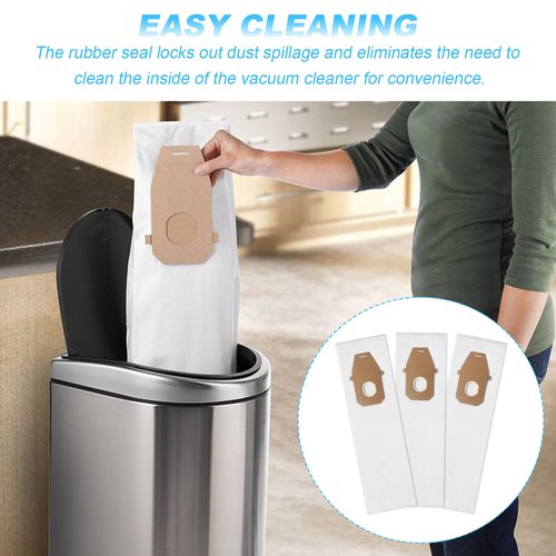 3 Pack AH10000 Filter Vacuum Cleaner Bags Fit for Hoover Platinum Type-Q HEPA Upright UH30010COM Vacuum Cleaner, Part 902419001