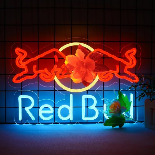 JFLLamp Neon Signs - Vibrant Wall Decor for Man Cave, Restaurant, Office | 16.1" x 9.8" (Azure, Red, White)