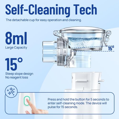 HAWKWAY Portable Atomizer for Adults & Kids, Adjustable Mist Output, Auto-Cleaning Handheld Atomizer, Compact for Home & Travel &Office