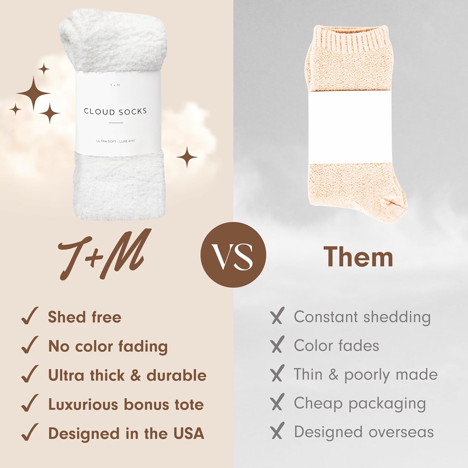 Unboxme Gifts Ultra-Luxe Cloud Socks - Warm & Cozy Sleep Socks for Men & Women, Super Soft Fabric
