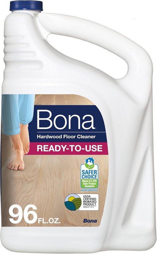 Bona Hardwood Floor Cleaner Refill - 96 Fl Oz | Residue-Free Unscented Solution for Wood Floors