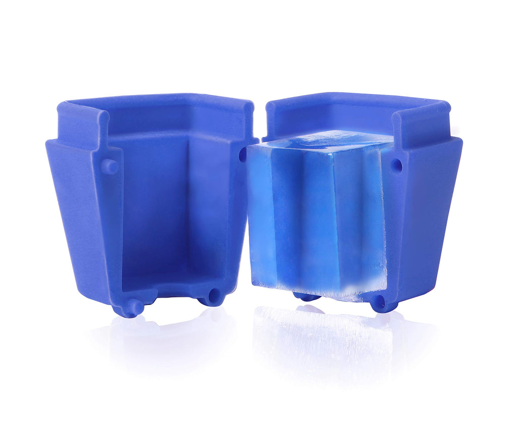 Dexas ice•ology Silicone Clear Ice Maker for Craft Cocktail Ice, 8 Count Cube Tray