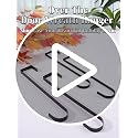 Slim Over The Door Wreath Hanger 12 Inch Black - 2 Pack, 1cm Width