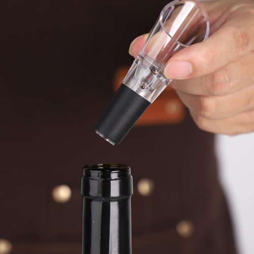 Hansengter Air Pressure Pump Bottle Opener With Wine Pour Spout,Funny And Effortlessly Wine Opener+Efficient And Lightweight Wine Aerator Pourers,Great For Wine Lovers, Black (3)