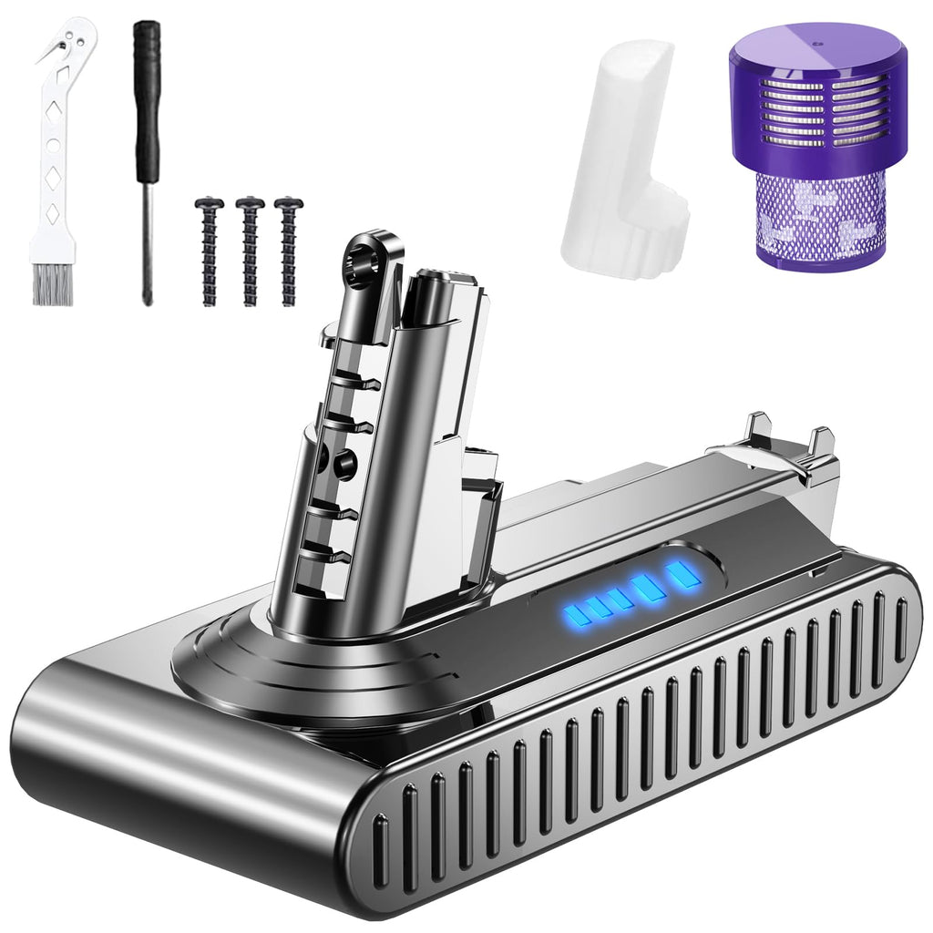 BATTOOL Upgraded 7000mAh Replacement for Dyson V10 Battery SV12 242151, 25.2V Li-ion Battery Compatible with Dyson V10 Cyclone/Animal/Absolute/Fluffy/Motorhead Cordless Vacuum Cleaner (V10)