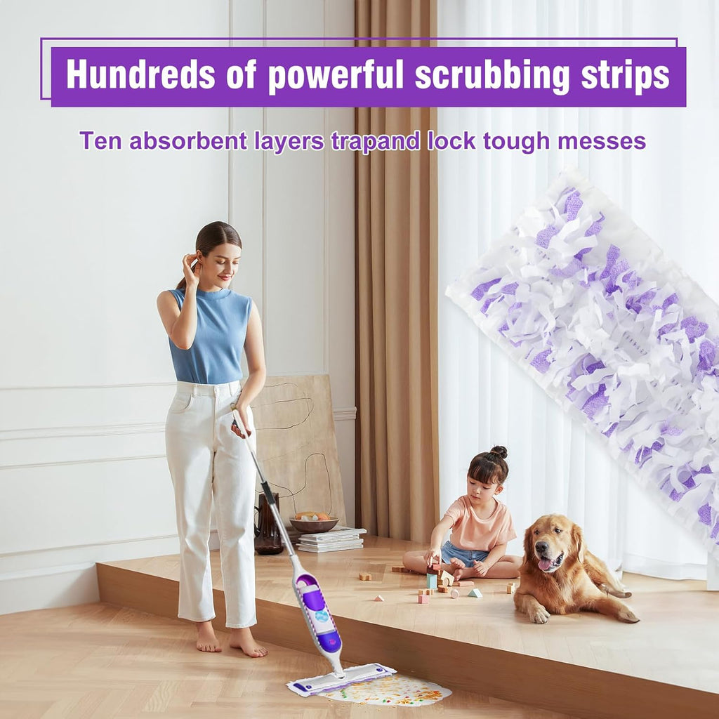 Skiennix Power Mop Refills - 40 Pack Unscented Thickened Multi-Surface & Wood Floor Cleaning
