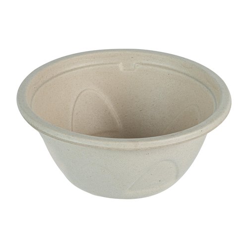 Restaurantware Pulp Tek 32 Ounce Bagasse Bowls 100 Grease Impervious Salad Bowls - Lids Sold Separately Microwavable Bagasse Bowls Reinforced Rim Freezable Unbleached For Salads Or More