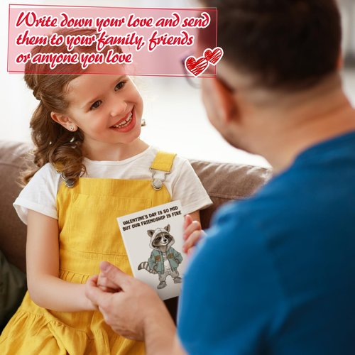 Yinder 24 Set Mini Valentines Day Cards with Envelopes Animal Retro Hip Hop Slang Funny Slang Valentine's Day Cards Assortment for Classroom Office Family Friends Valentines Gifts for Classroom Home