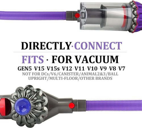 Fullclean Dryer Vent Cleaner Kit - Flexible Lint Removal Tool for Dyson V15, V12, V11, V10, V9, V8, V7