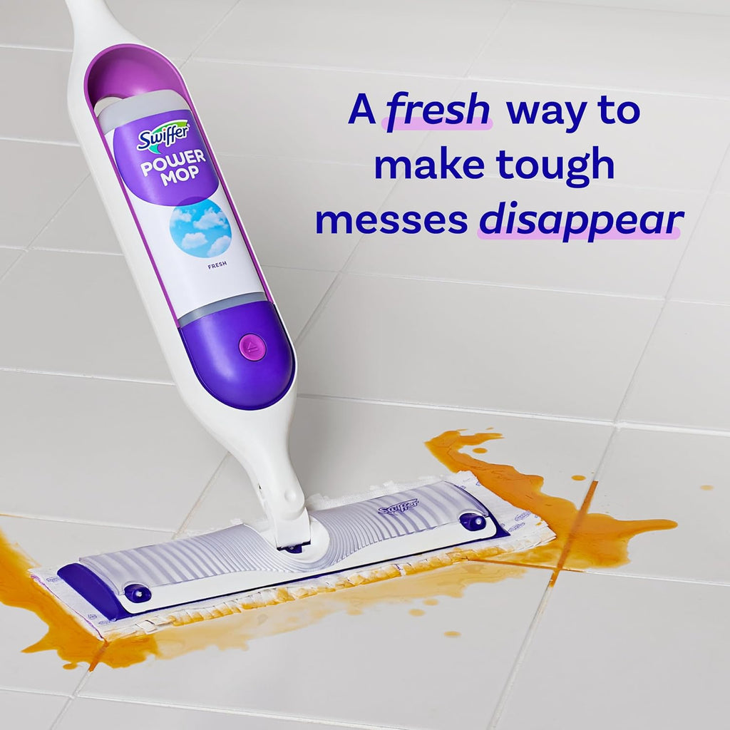 Swiffer PowerMop Floor Cleaning Solution - Fresh Scent Refills, 25.3 fl oz | 2 Pack