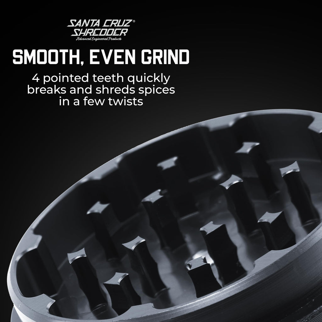 Santa Cruz Shredder Herb and Spice Grinder Made in USA (Large (2.7 Inch), Grey)