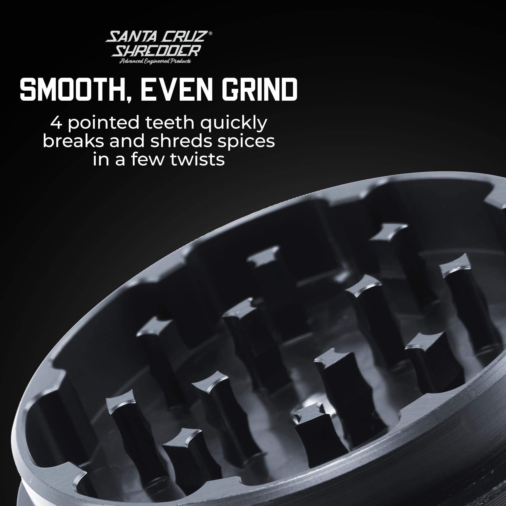 Santa Cruz Shredder Herb and Spice Grinder Made in USA (Large (2.7 Inch), Grey)