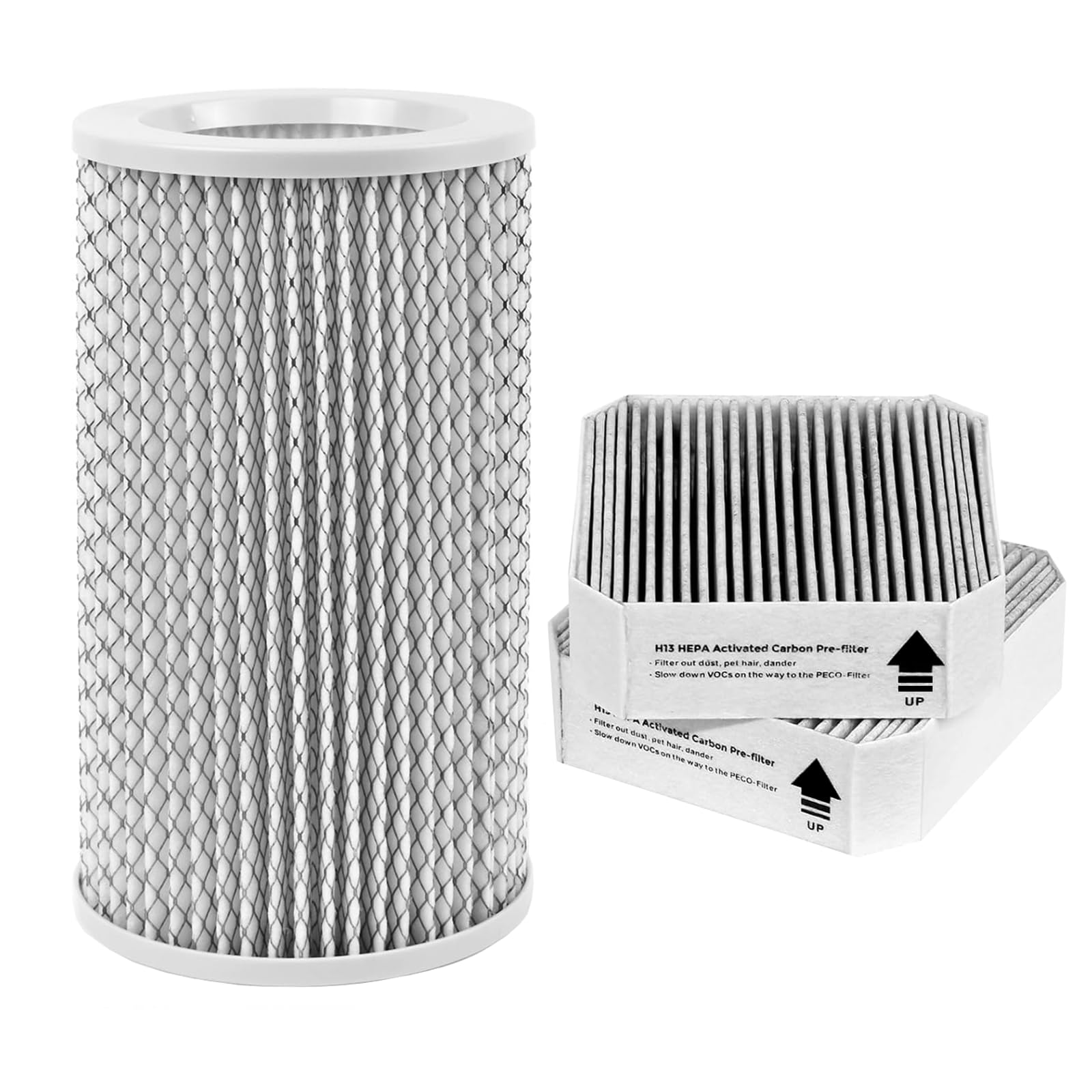 3 Pack Filter Replacement for Molekule Air Purifier, Include 1 Pack Filter and 2 Pack Activated Pre-Filters