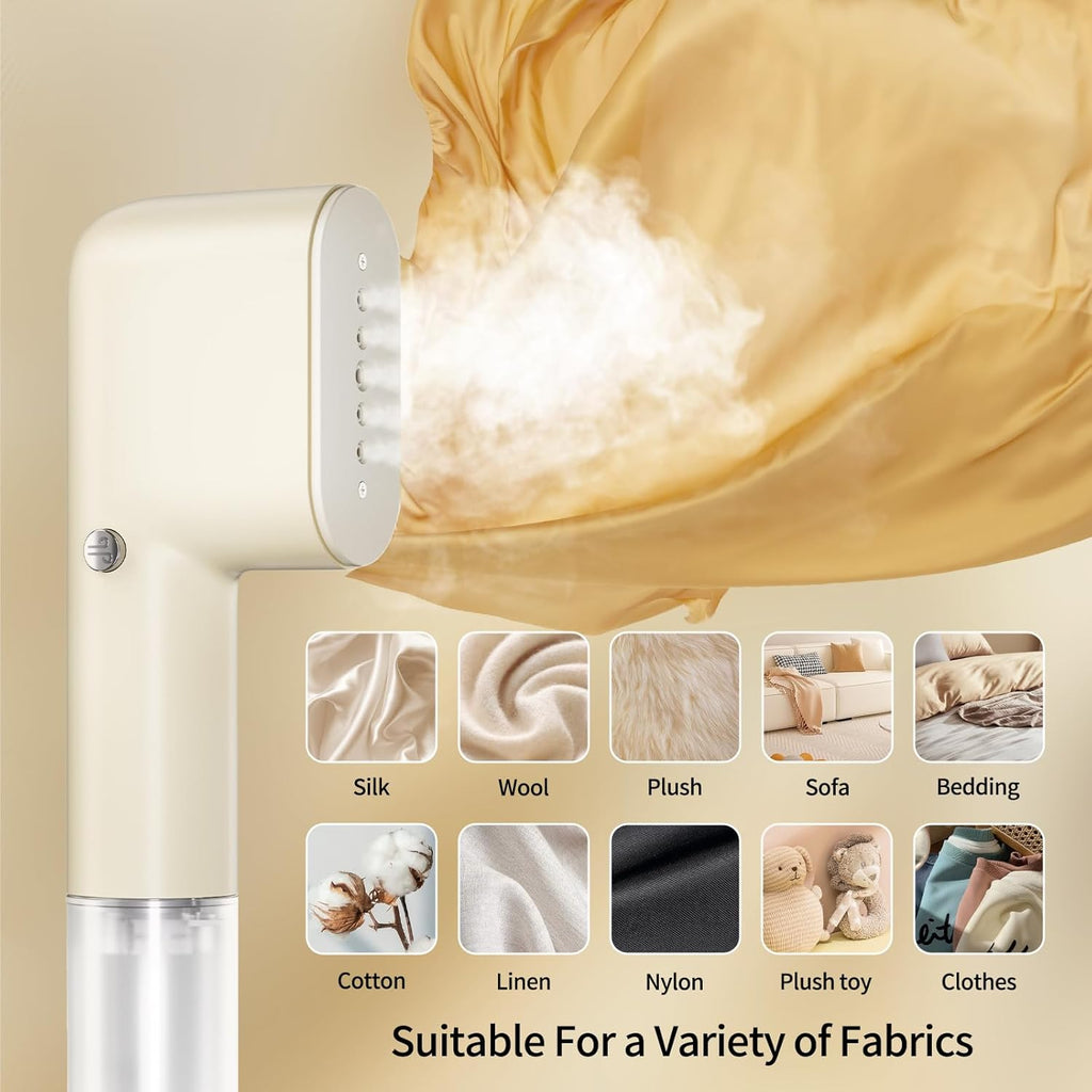Skiennix Portable Travel Steamer - 800W Handheld Fabric Wrinkle Remover | Fast 15s Heat-Up, Compact Design