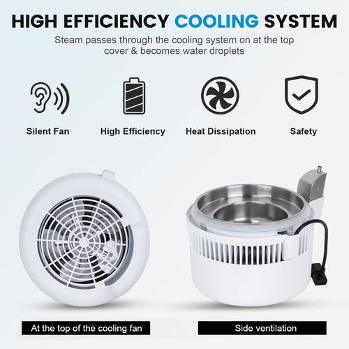 DC HOUSE 1 Gallon Water Distiller Machine, 750W 4L Pure Distilled Water Maker Machine for Home Countertop Table Desktop, Drinking Purifier for Home Kitchen CPAP Hmidifiers with Pastic Container