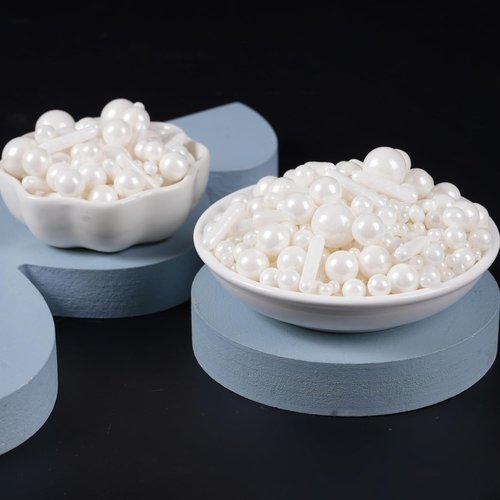 Kasvan White Mix Sugar Sprinkles - Edible Candy Pearls for Baking & Decorating | 118g Gift Box Pack