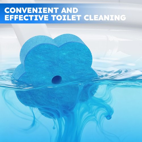 Disposable Toilet Brush Refills 20PCS Only for TUUAQ- Toilet Bowl Cleaner Head for Toilet Brush, Toilet Cleaning Supplies, 20PCS Brush Refills for Bathroom Deep Cleaning (20, Blue)