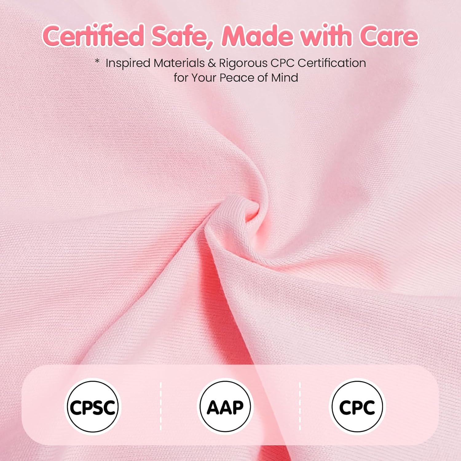 Skiennix Infant Support Cushion - Portable Baby Lounger & Tummy Time Mat, Soft Cotton, Waterproof, Pink