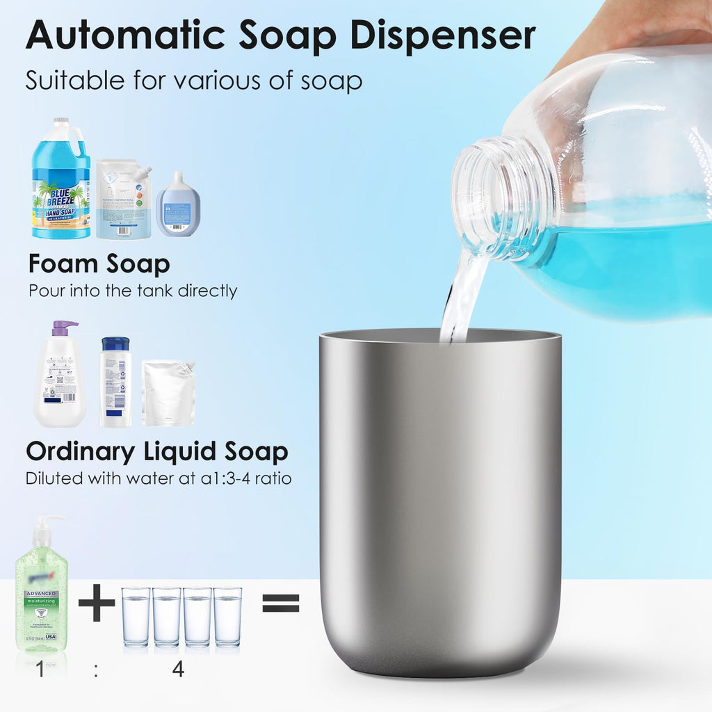 Automatic Soap Dispenser Touchless Foaming: Soap Dispenser Rechargeable for Bathroom