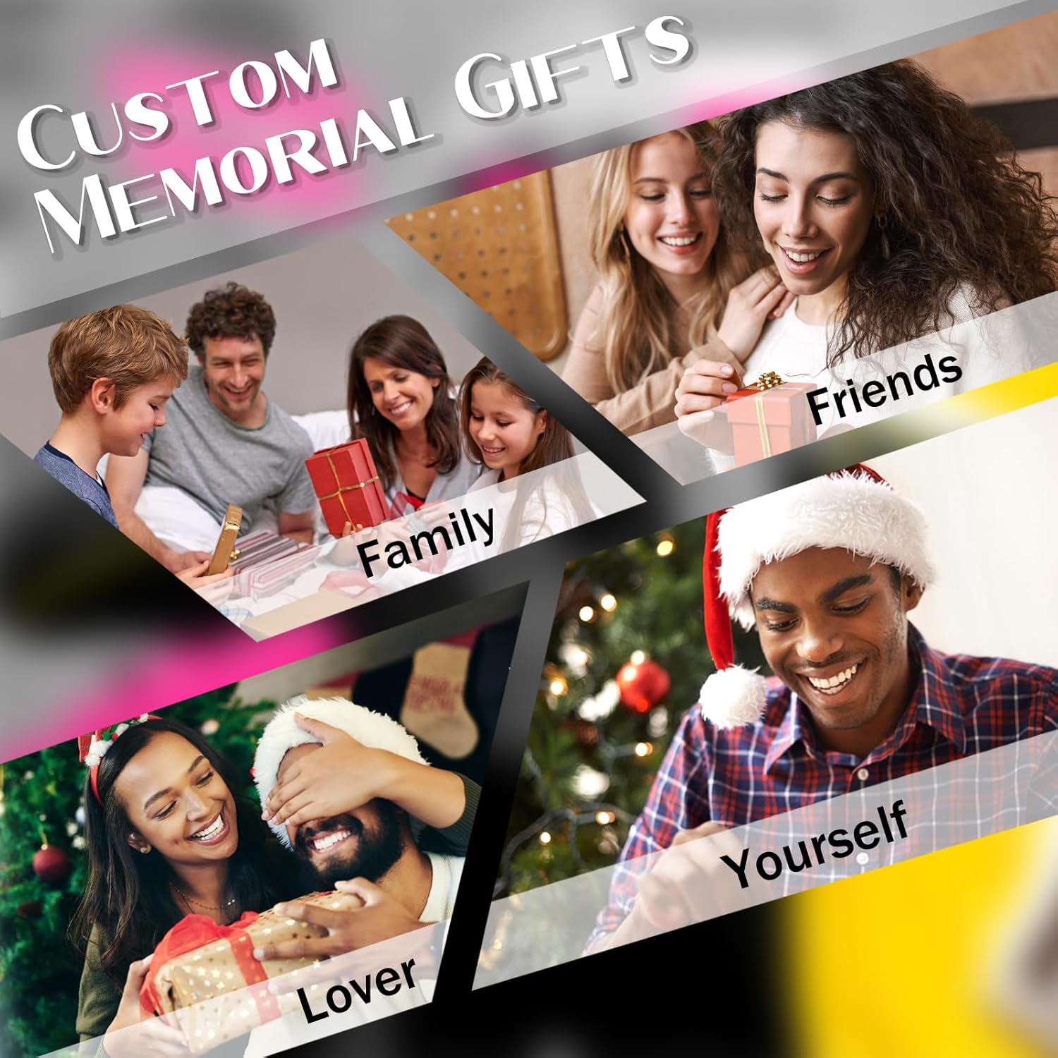 Skiennix Custom Circle Chain - Personalized Photo Necklace for Men & Women | Unique Memorial Gift
