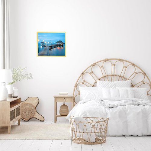 **JCJMY 16x18 Gold Picture Frame - Versatile Wall Hanging for Horizontal & Vertical Photos**