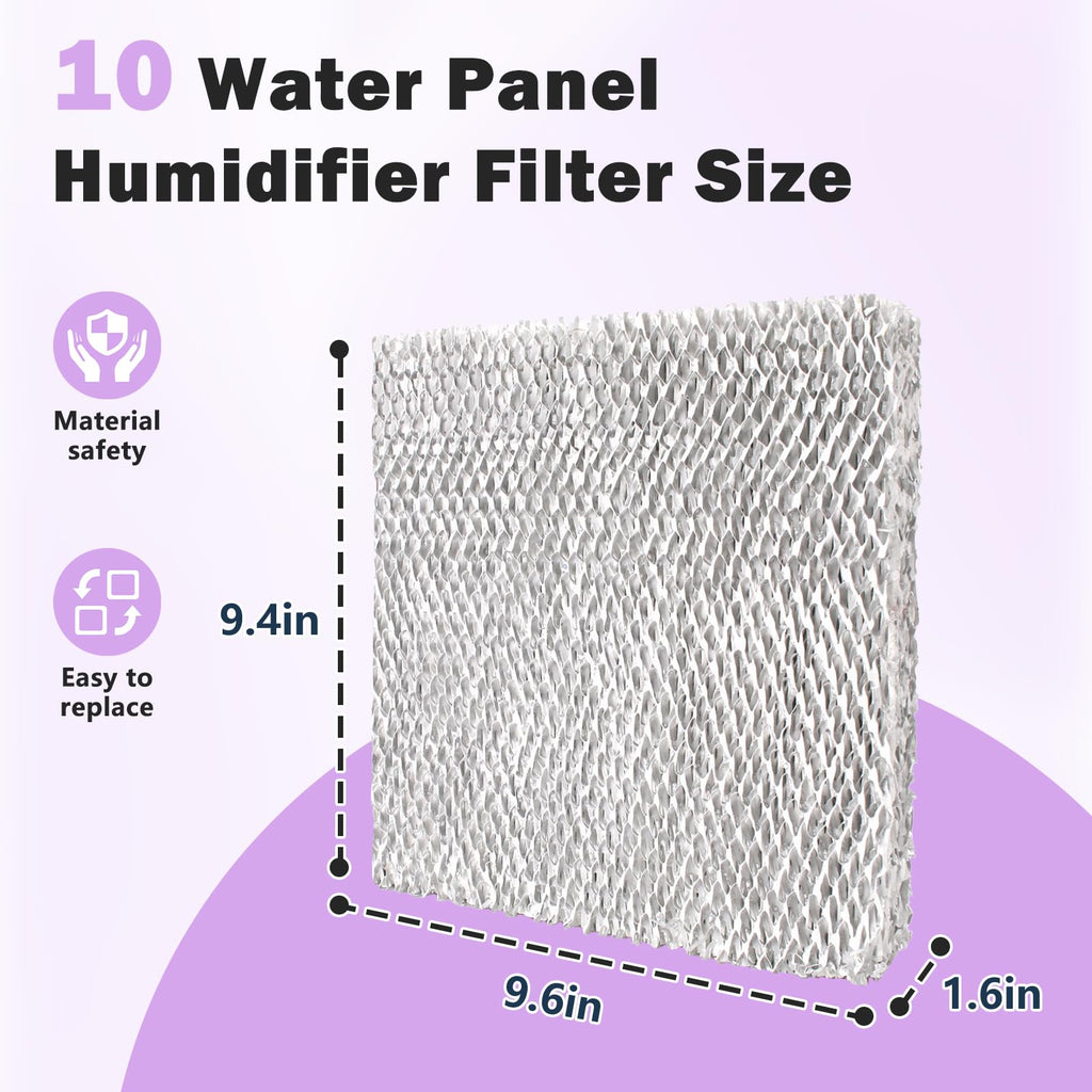Sxkxm 10 Humidifier Filter Water Panel Compatible with Clean Comfort HE12, HE12A, HE12M, HE12MM, 2 Pack Whole House Humidifier Replacement Water Panel