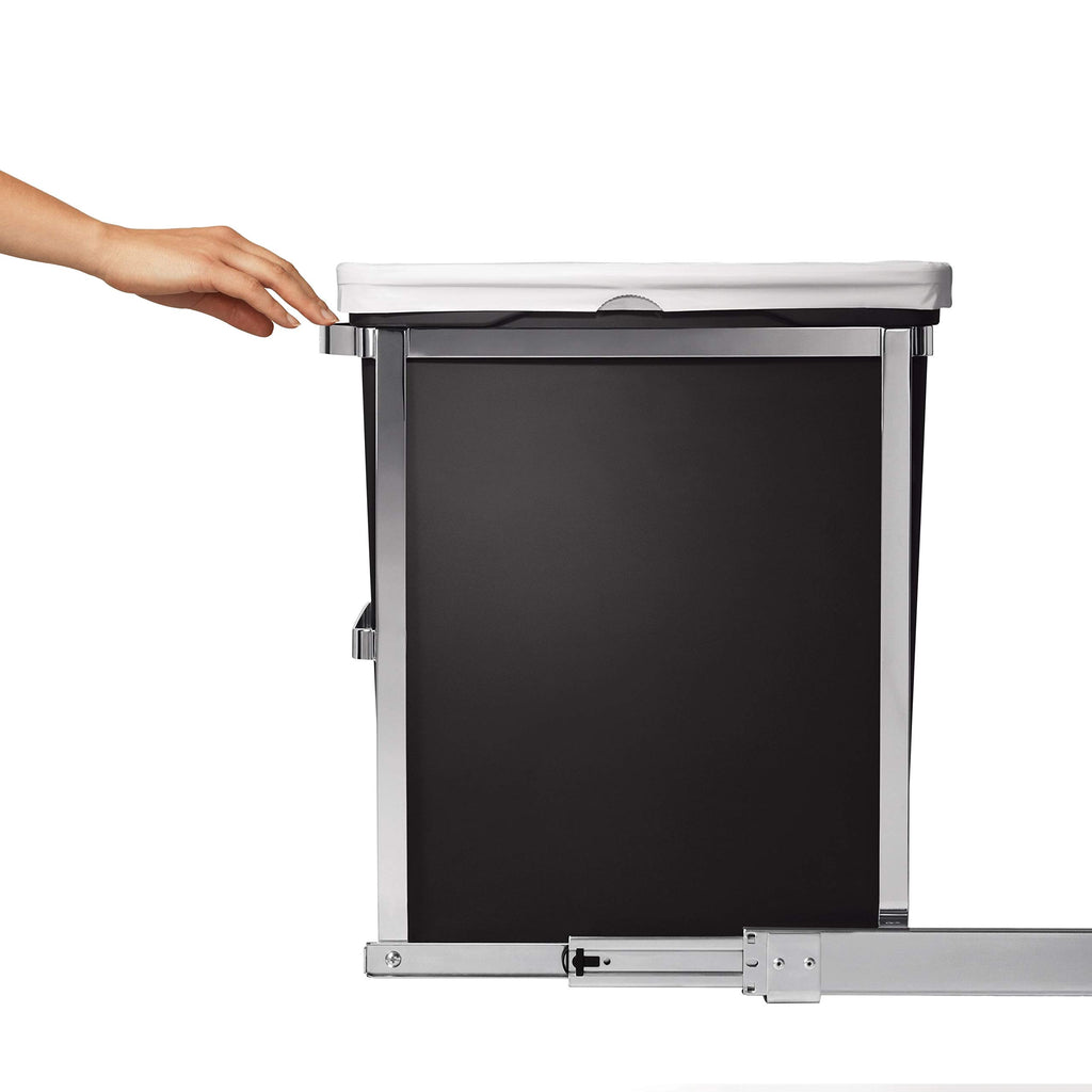 simplehuman 30 litre pull-out can heavy-duty steel frame + code K 60 pack liners