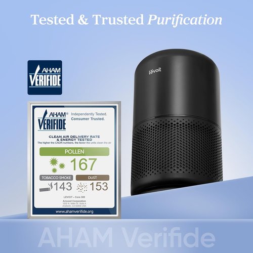 LEVOIT Air Purifier - HEPA Filter for Home Allergies & Pets | Covers Up to 1073 ft², Black, 2 Pack