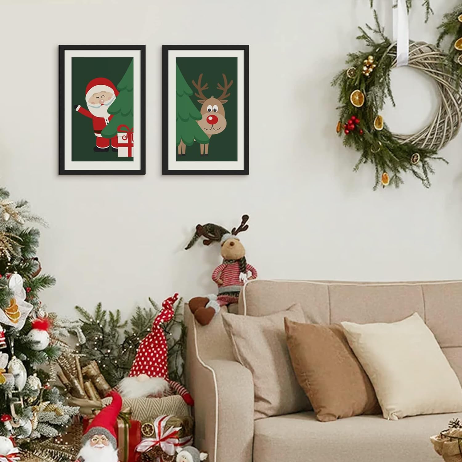 Upsimples 11x17 Picture Frame Set of 5 - Versatile Black Frames for 9x15 or 11x17 Photos | Wall Gallery Display
