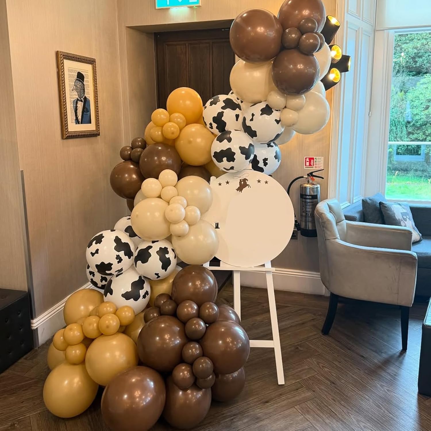 Skiennix Cow Print Balloons - 67pcs 12 Inch Party Decorations for Western-Themed Celebrations