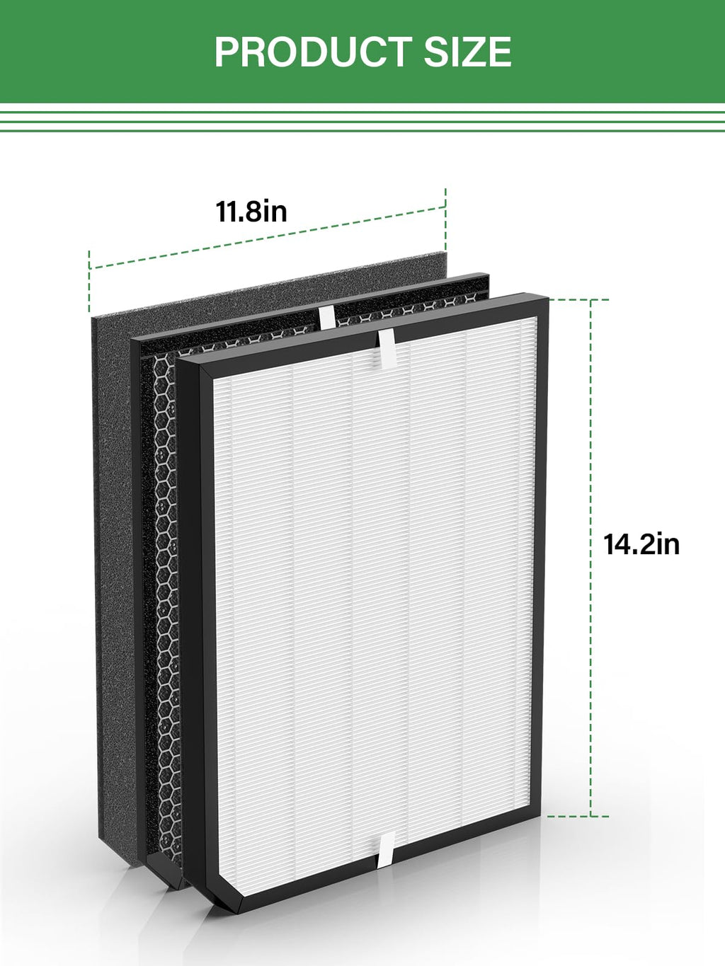 2000 Replacement Filter Compatible with AirDoctor 2000 & 2000i Air Purifiers, 1 High-Efficiency Filter, 2 Activated Carbon Filters and 4 Pre-Filters, Compare to Part # ADF2001, ADF2002, ADF2003
