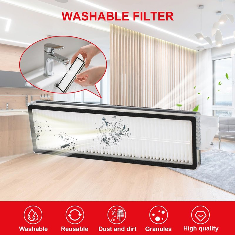 29 PCS Accessories Kit for Roborock S8 Max/MaxV Ultra Robot Vacuum Cleaner, Replacement Parts Include 2 Roller Brushes, 1 High-Speed Cleaning Brush, 4 Mop Pads, 6 Dust Bags, 6 Side Brushes, 4 Filters