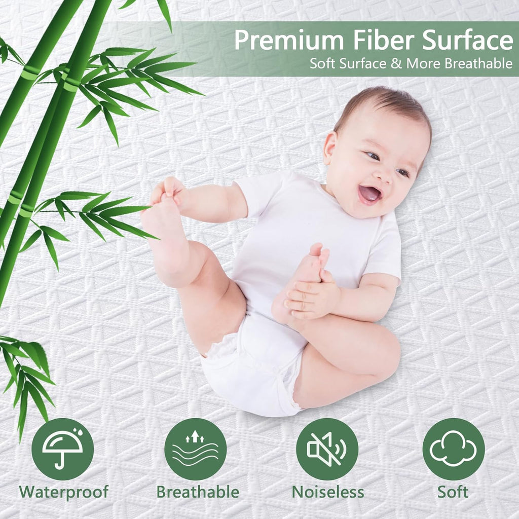 Skiennix Premium Waterproof Mattress Protector - Breathable Cooling Bed Cover, Full Size, 8''-21'' Deep Pocket, White