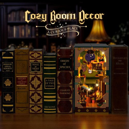 INSOON Magic Potion Booknook Building Set - DIY 990 PCS Bookend Kit with Light for Home Decor | Perfect for Ages 8+