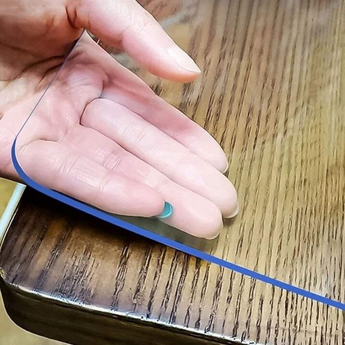 LovePads Clear Desk Mat 19 x 39 Inch, 1.5mm Thick Clear Table Protector, Waterproof Plastic Table Cover Protector, PVC Desk Protector Mat, Vinyl Desk Cover for Desktop, Coffee & Dining Table