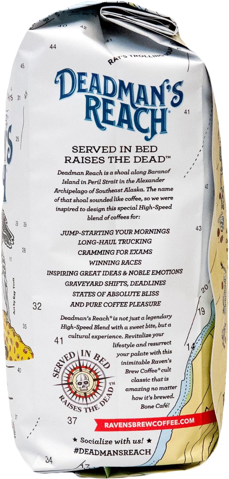 Raven's Brew Coffee High Caffeine Coffee Dark Roast Whole Bean – Deadman's Reach 2lb