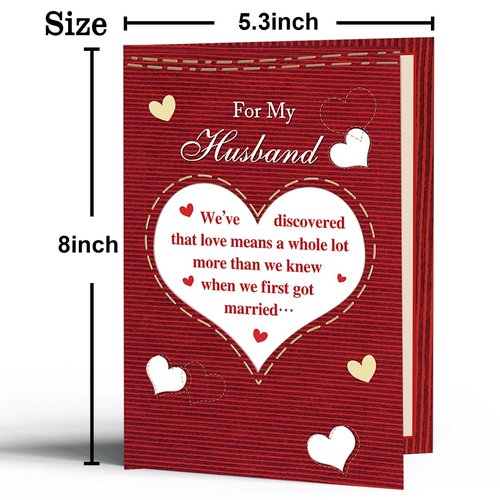 uugtcard Valentines Day Card for Husband, Valentines Day Gift for Husband