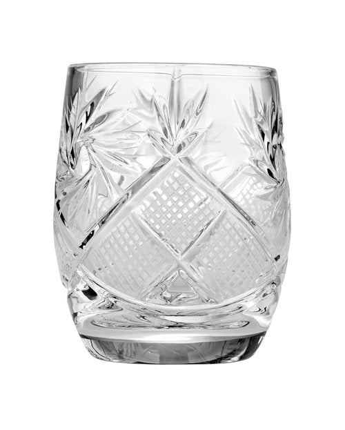 HOMEHUT SET of 6 Russian CUT Crystal Shot Glasses "Barrel" 50ml Hand Made