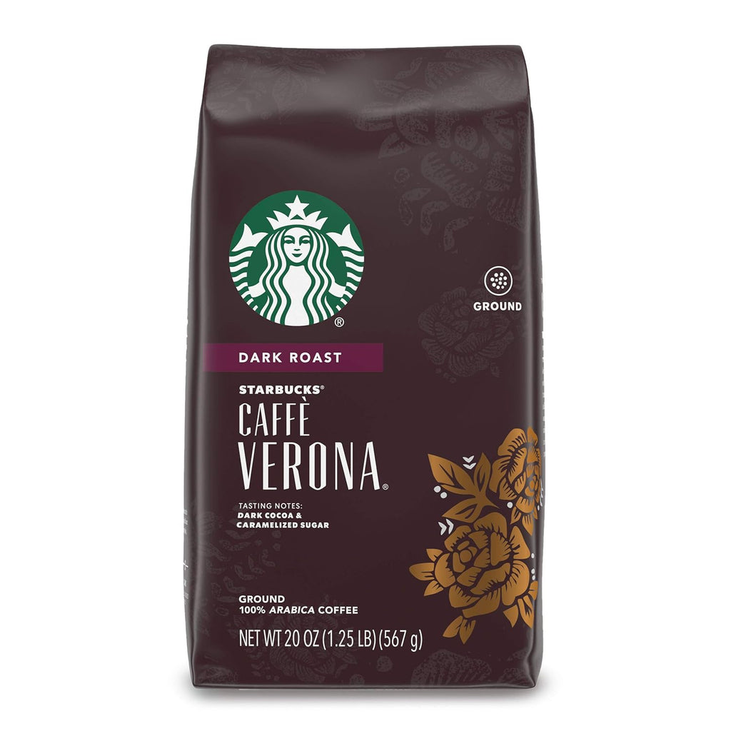 Starbucks Dark Roast Ground Coffee - Caffè Verona - 100% Arabica - 20 oz. Bag