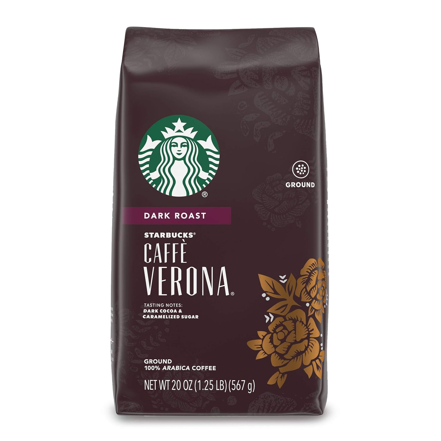 Starbucks Dark Roast Ground Coffee - Caffè Verona - 100% Arabica - 20 oz. Bag