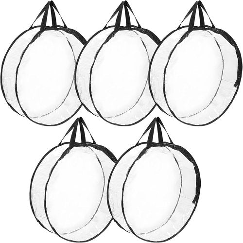 Clear Wreath Storage Bag by [Brand Name] - 24 x 8 Inch Waterproof Container with Handles for Christmas Garland