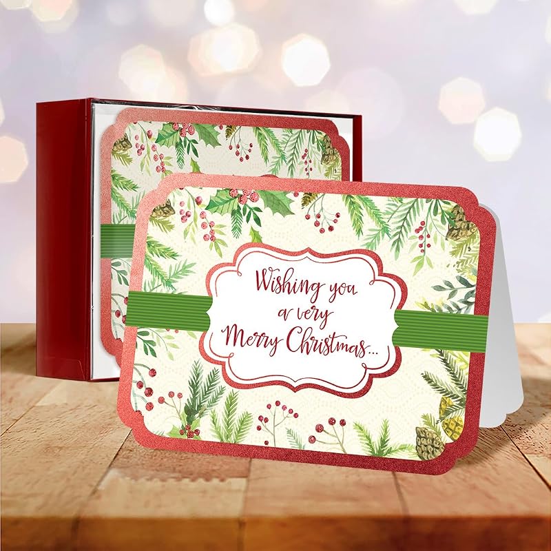Very Merry Christmas Boxed Cards - 15 Holiday Greeting Cards with Envelopes (Designer Greetings) Variation: Very Merry Christmas+15 Boxed Cards