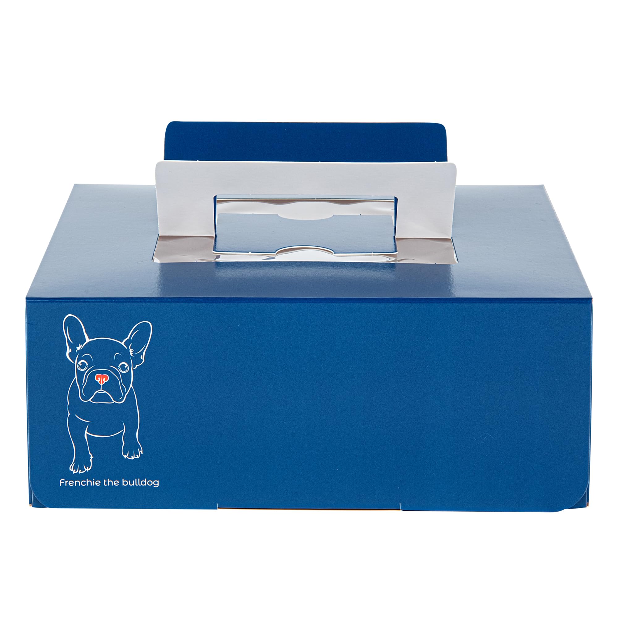 Restaurantware Cater Tek 9 x 9 x 3.5 Inch Cake Boxes 50 Disposable Lunch Boxes - Display Window Pop-Up Handles Frenchie Paper Pastry Boxes Grease Impermeable Shipped Flat