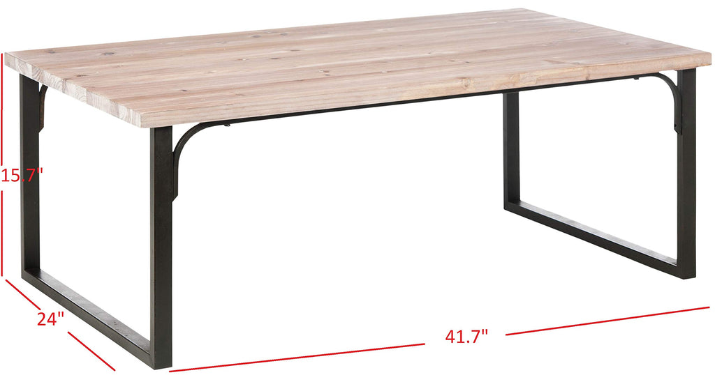 SAFAVIEH American Homes Collection Steven Red Maple Coffee Table