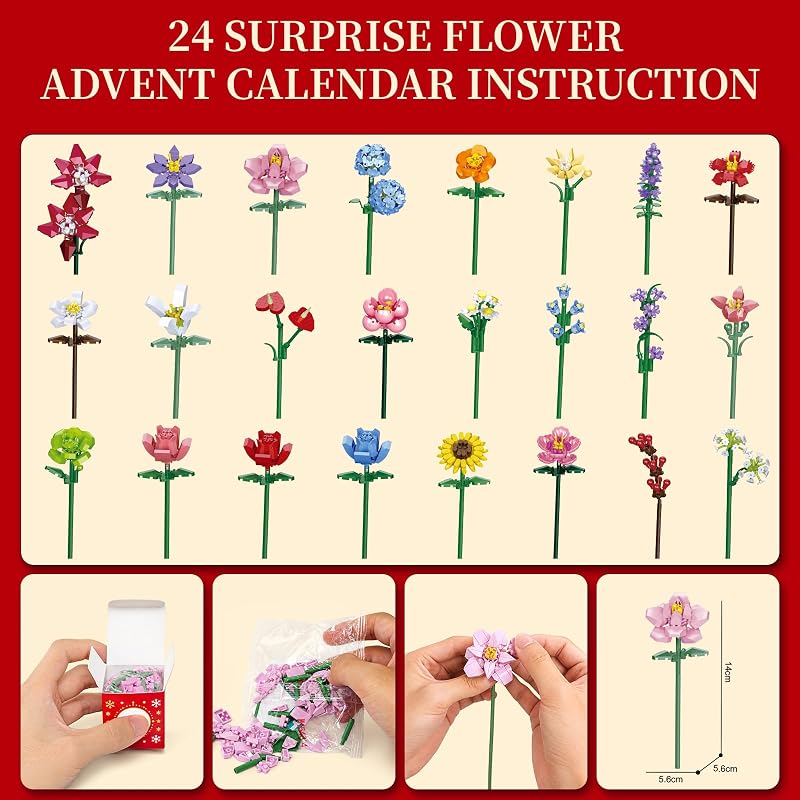Flower Building Blocks Advent Calendar 2026 – Flower Edition