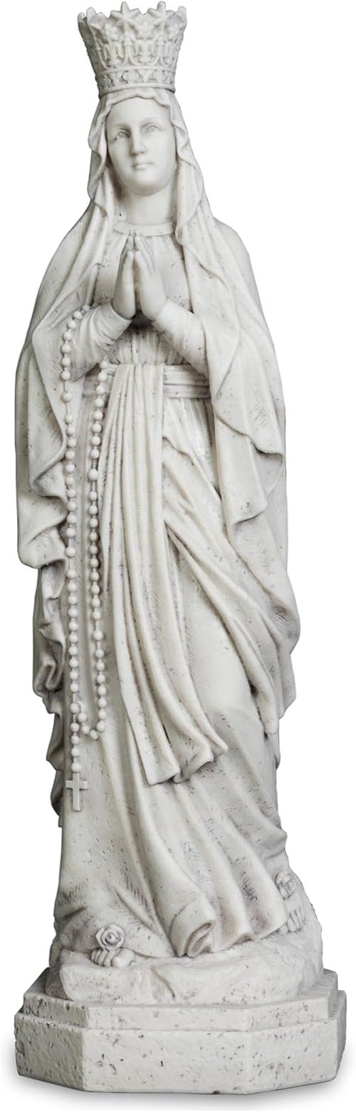 DevotedWalls Our Lady of Lourdes Statue - 12" Blessed Virgin Mary Figurine | Perfect Catholic Gift